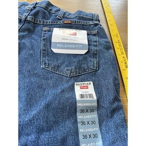 Wrangler Rustler Relaxed Fit Straight Leg 36x30 Blue Jeans